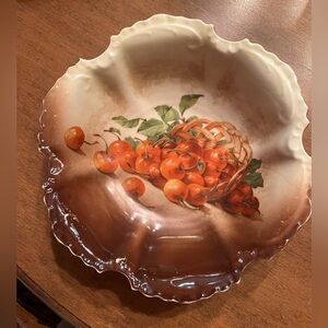 Antique china hand patented cherries bowl made in Bavaria